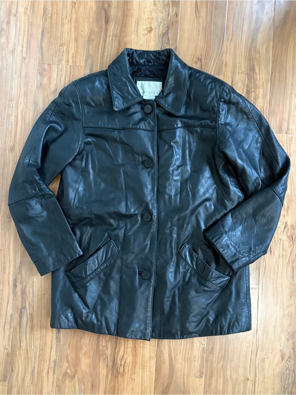 VTG NINE WEST Black Leather Jacket